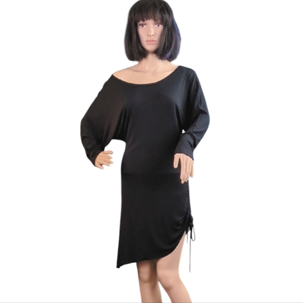 White House Black Market Off-Shoulder Ruched Side Rayon Dress